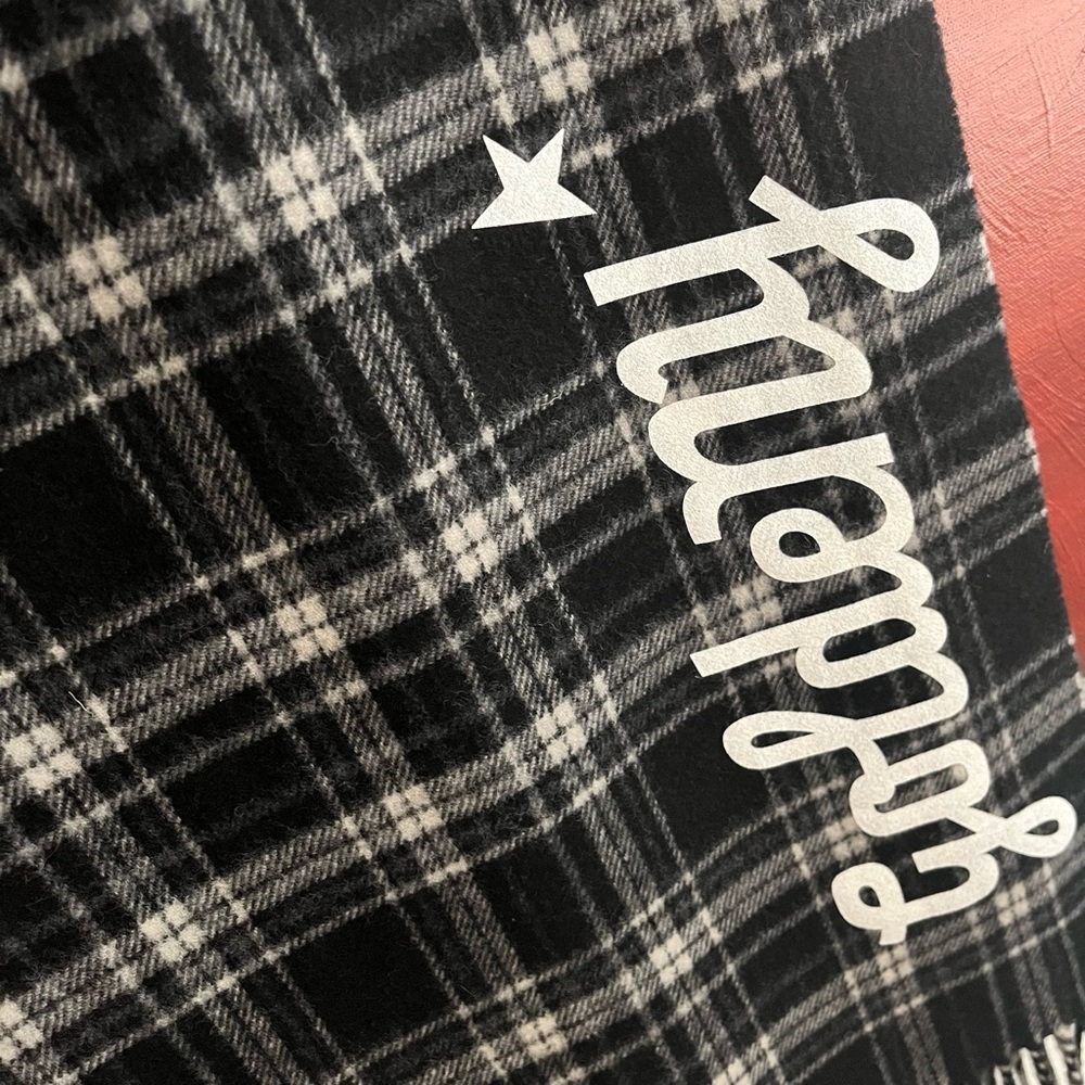 NWOT! Golden Goose Deluxe Brand Goldeny Plaid Scarf - Picture 4 of 13